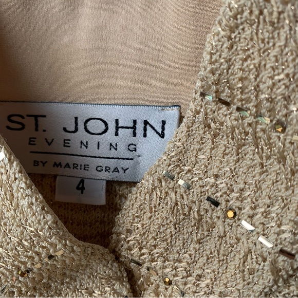 St. John Evening Gold Two Piece Suit - Picture 3 of 9
